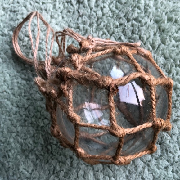 Glass Orb Vase Knotted Rope Float Potion Bottle Root Plant Cuttings - Picture 3 of 6